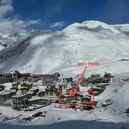 Apartament Val Claret-ski Aux Pieds, 4 Pers, 1 Chambre, Balcon Sud Tignes